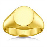 Solid Gold Oval Pinky Signet Ring 2175 Gems and Jewellery.com.au Gems and Jewellery.com.au
