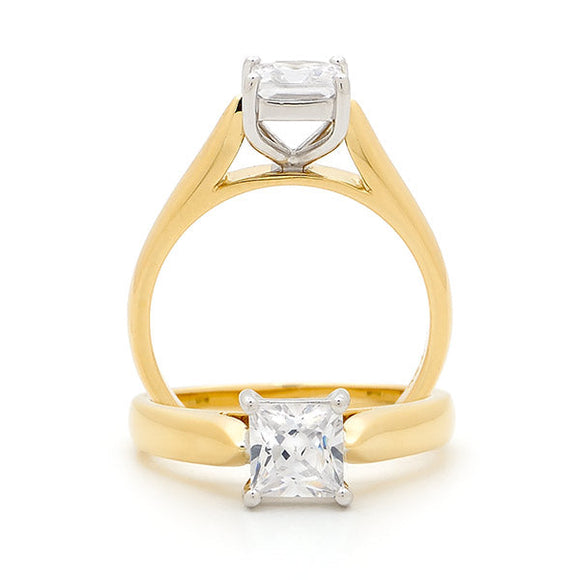 20pt Princess Cut Diamond Engagement Ring in 9ct or 18ct Gold – Style 1476 Gems and Jewellery.com.au Gems and Jewellery.com.au