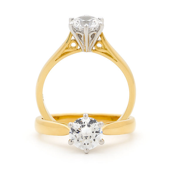 Diamond Engagement Ring 50pt 1673 - Gems and Jewellery.com.au