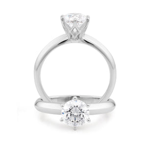 Diamond Engagement Ring 50pt 1793 - Gems and Jewellery.com.au