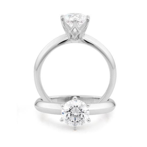 Diamond Engagement Ring 50pt 1793 - Gems and Jewellery.com.au