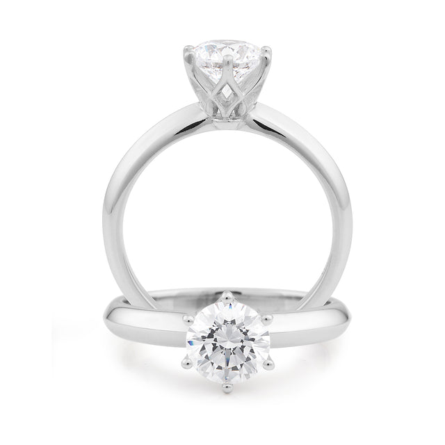 Diamond Engagement Ring 50pt 1793 - Gems and Jewellery.com.au