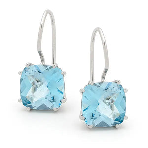 Blue Topaz Earrings E226 Special Gems and Jewellery.com.au