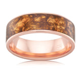 Rose Gold Wedding Band Brown Spectrum J4294 Gems and Jewellery.com.au 