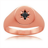 Black Diamond Signet Ring 4773 Gems and Jewellery.com.au Gems and Jewellery.com.au