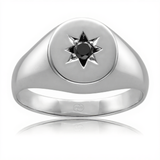 Black Diamond Signet Ring 4773 Gems and Jewellery.com.au Gems and Jewellery.com.au