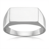 Gold Rectangle Signet Ring 1201 Gems and Jewellery.com.au Gems and Jewellery.com.au