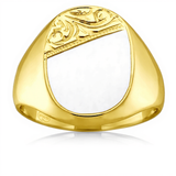 Gold Oval Signet Ring 1675 Gems and Jewellery.com.au Gems and Jewellery.com.au