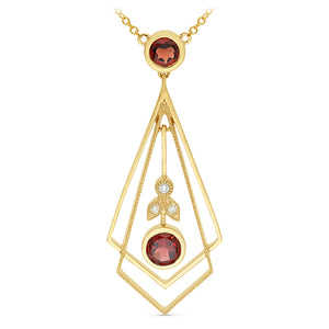 GOLD & GARNET Pendant P893 Gems and Jewellery.com.au Gems and Jewellery.com.au