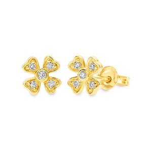 Diamond Flower earrings E555 MM