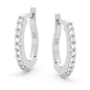 Diamond huggie earring E263 MM