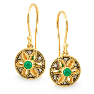 Emerald and Diamond Earring E594A MM