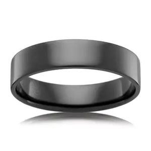 Flat Zirconium Wedding Ring Gems and Jewellery.com.au