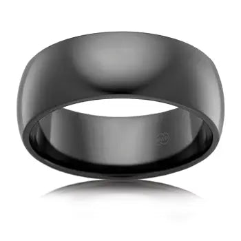 High Dome Zirconium Wedding Ring Gems and Jewellery.com.au