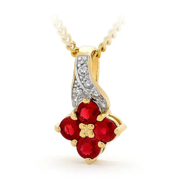 P243 Ruby Pendant Gems and Jewellery.com.au