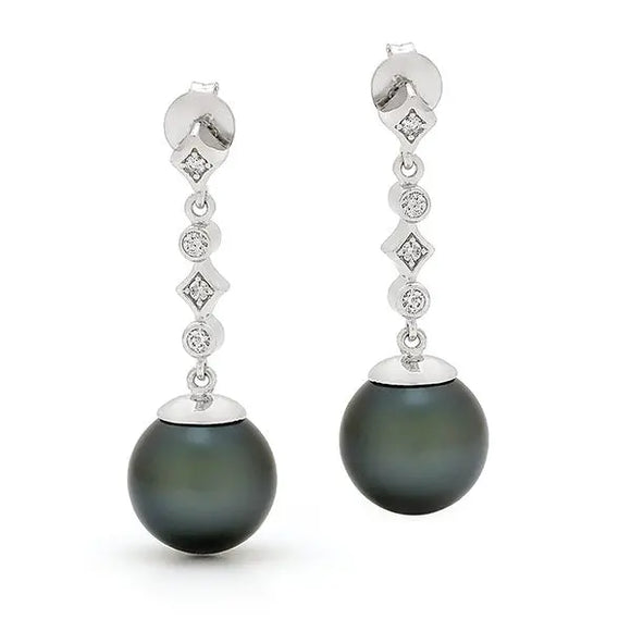 Pearl Drop Earrings E248 Gems and Jewellery.com.au