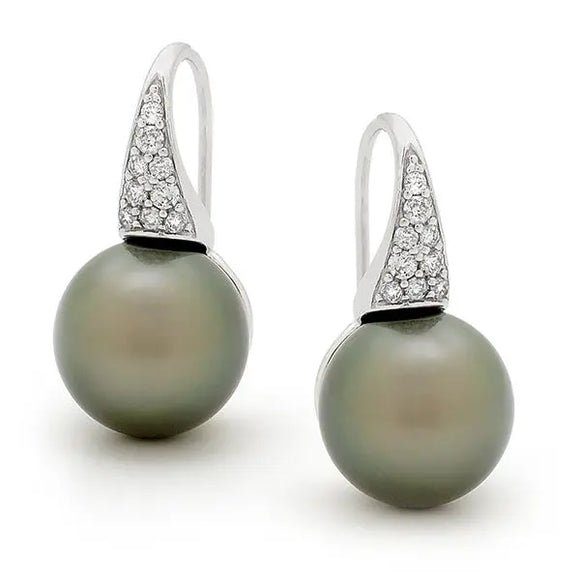 Pearl and Diamond Earrings E311 MM