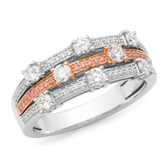 Pink Diamond Wedding Ring 868 Gems and Jewellery.com.au