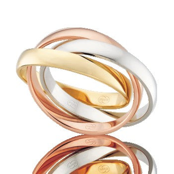 Russian Wedding Rings Australia | Triple Rolling Rings in Rose, White ...